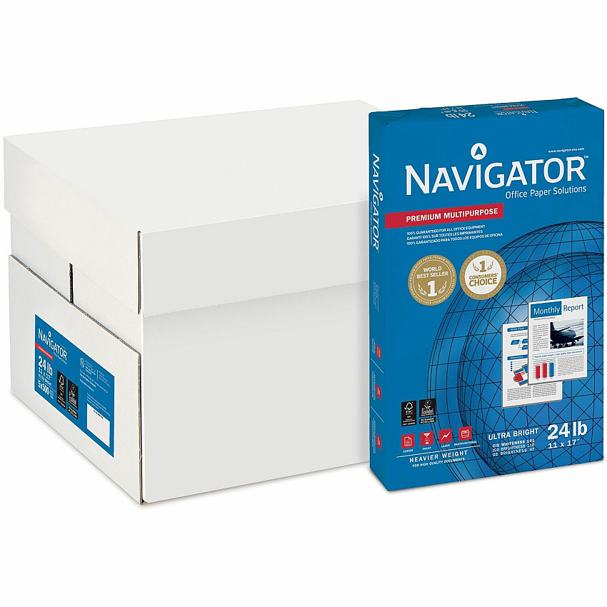 Navigator Platinum Superior Productivity Multipurpose Paper - Silky Touch - Bright White (SNANMP1724)