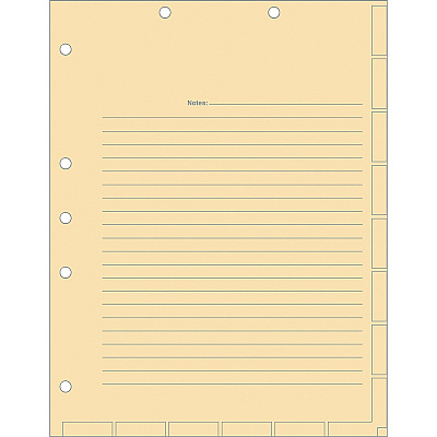 Tabbies 7-hole Manila Chart Divider Sheets (TAB54519)