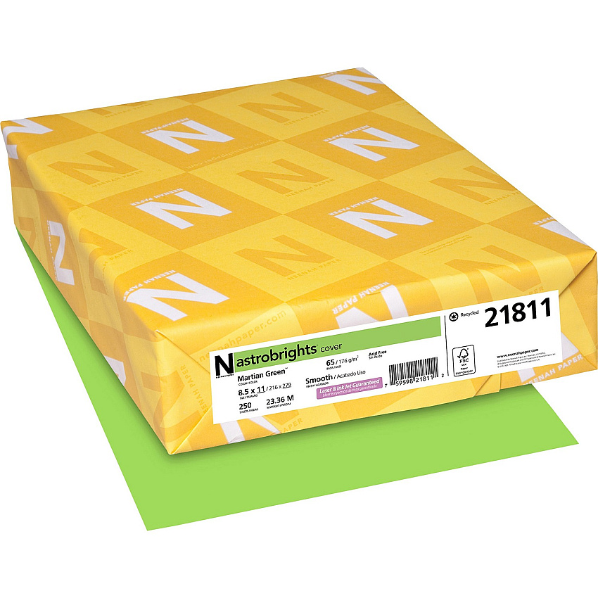 Astrobrights Color Cover Stock - Green (WAU21811)