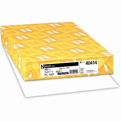Exact Index Premium Cardstock - White (WAU40414)