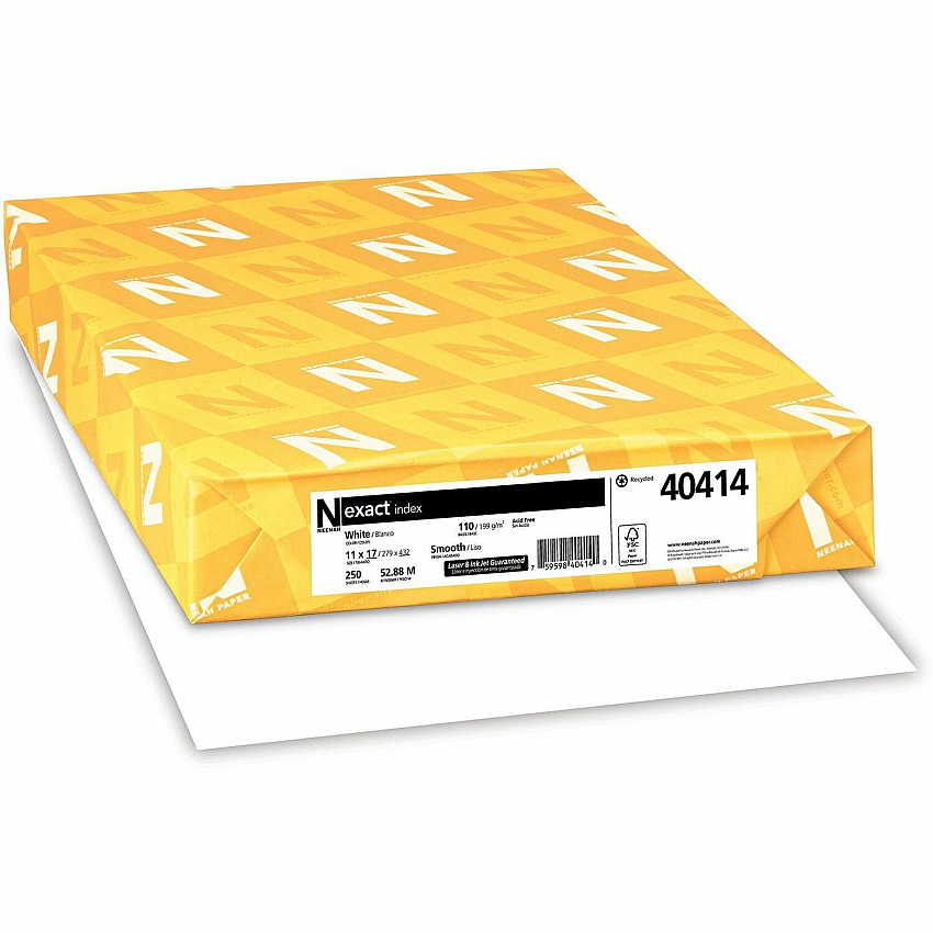 Exact Index Premium Cardstock - White (WAU40414)