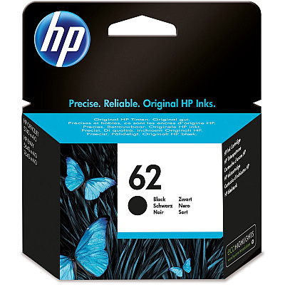 HP 62 (HEWC2P04AN) Original Inkjet Ink Cartridge - Black - 1 Each