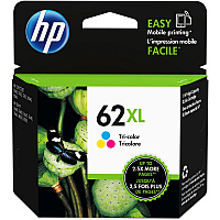 HP 62XL (HEWC2P07AN) Original High Yield Inkjet Ink Cartridge - Cyan, Magenta, Yellow - 1 Each