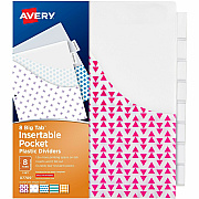 Avery Big Tab Plastic Dividers with Pockets, 8-Tab (07709)