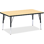 Jonti-Craft Berries Height Maple Top Black Edge Rectangle Table (6473JCE011)