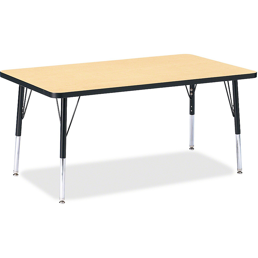 Jonti-Craft Berries Height Maple Top Black Edge Rectangle Table (6473JCE011)
