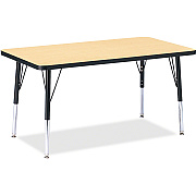 Jonti-Craft Berries Height Maple Top Black Edge Rectangle Table (6478JCE011)