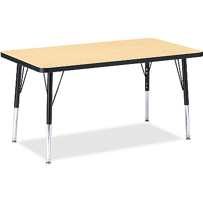 Jonti-Craft Berries Height Maple Top Black Edge Rectangle Table (6478JCE011)