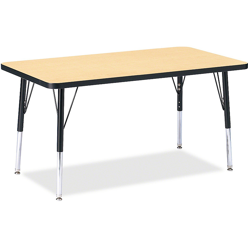 Jonti-Craft Berries Height Maple Top Black Edge Rectangle Table (6478JCE011)
