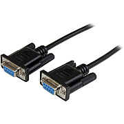 StarTech 1m Black Db9 Rs232 Serial Null Modem Cable F/f - Db9 Female To Female - 9 Pin Rs232 Null Modem Cable - 1 Meter, Black (SCNM9FF1MBK)