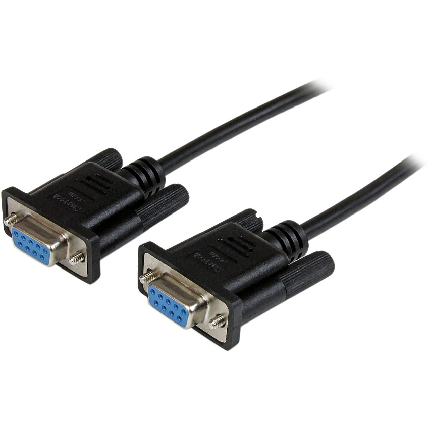 StarTech 1m Black Db9 Rs232 Serial Null Modem Cable F/f - Db9 Female To Female - 9 Pin Rs232 Null Modem Cable - 1 Meter, Black (SCNM9FF1MBK)