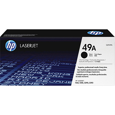 HP 49A (HEWQ5949A) Original Laser Toner Cartridge - Single Pack - Black - 1 Each
