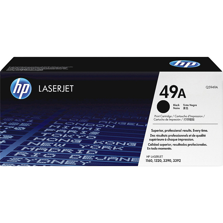 HP 49A (HEWQ5949A) Original Laser Toner Cartridge - Single Pack - Black - 1 Each