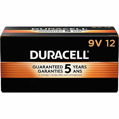 Duracell 9-Volt Coppertop Alkaline Batteries (DUR01601)