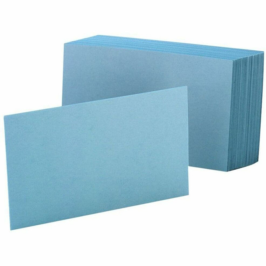 Oxford Colored Blank Index Cards (OXF7420BLU)