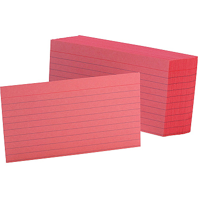 Oxford Colored Ruled Index Cards (OXF7321CHE)