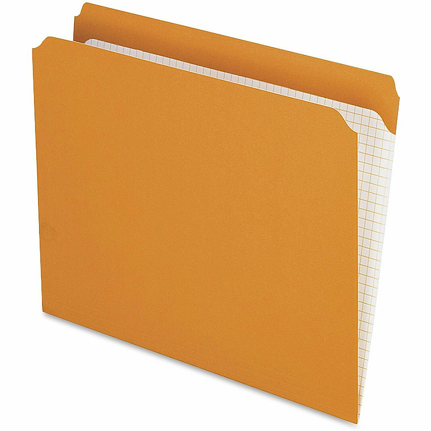 Pendaflex Straight Tab Cut Letter Recycled Top Tab File Folder (PFXR152ORA)