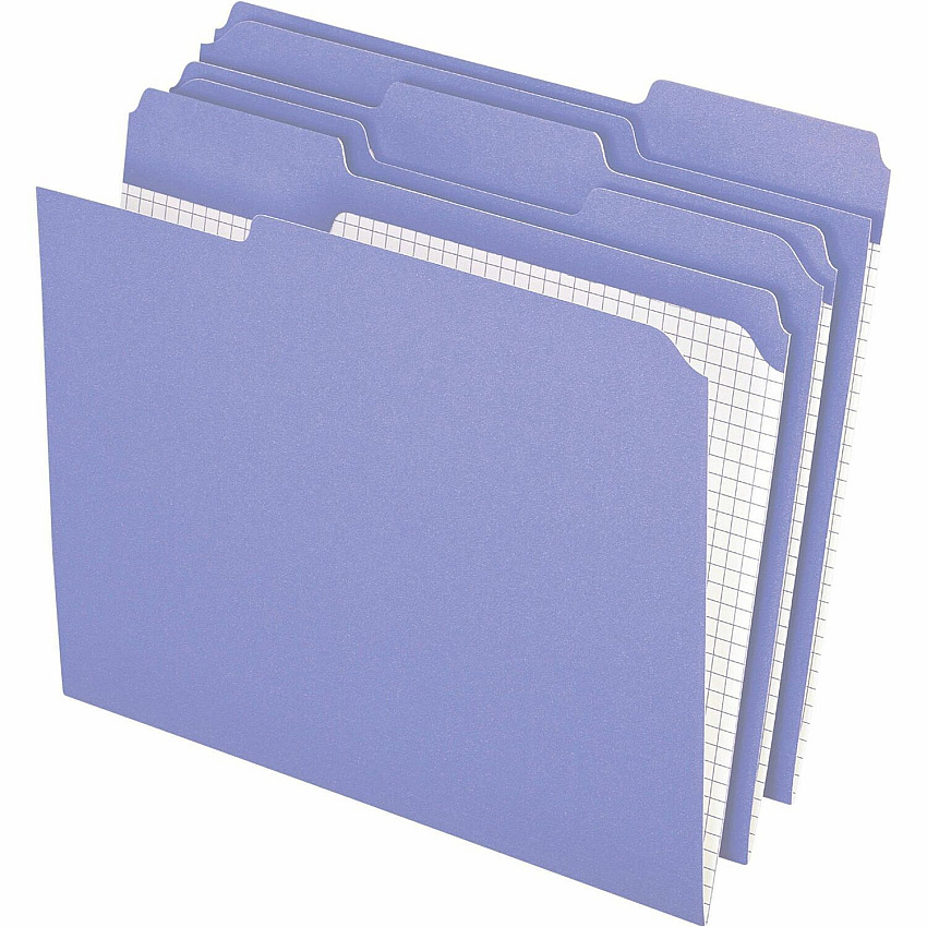 Pendaflex 1/3 Tab Cut Letter Recycled Top Tab File Folder (PFXR15213LAV)