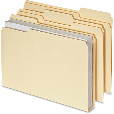 Pendaflex Double Stuff 1/3 Tab Cut Letter Recycled Top Tab File Folder (PFX54459)