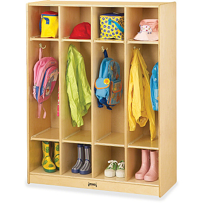 Jonti-Craft Rainbow Accents 4-section Coat Locker (0268JC)