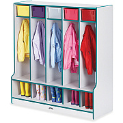 Jonti-Craft Rainbow Accents Step 5 Section Locker (0468JCWW005)