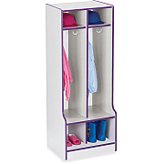 Jonti-Craft Rainbow Accents Double Coat Hooks Step Locker (4682JCWW004)