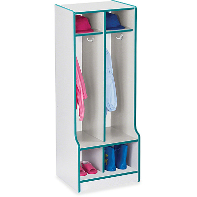 Rainbow Accents Rainbow Accents Double Coat Hooks Step Locker (4682JCWW005)