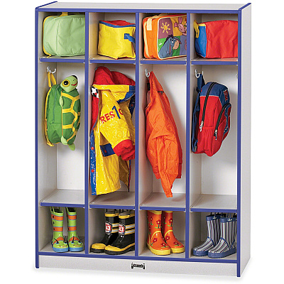 Jonti-Craft Rainbow Accents 4 Section Coat Locker (0268JCWW003)
