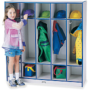 Jonti-Craft Rainbow Accents 5-section Coat Locker (2681JCWW003)