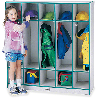 Jonti-Craft Rainbow Accents 5-section Coat Locker (2681JCWW005)