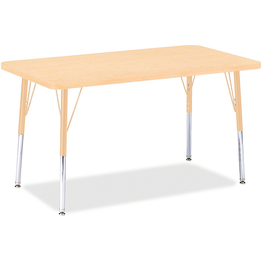 Jonti-Craft Berries Adult Height Maple Top/Edge Rectangle Table (6478JCA251)