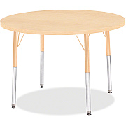 Jonti-Craft Berries Adult Height Maple Top/Edge Round Table (6488JCA251)