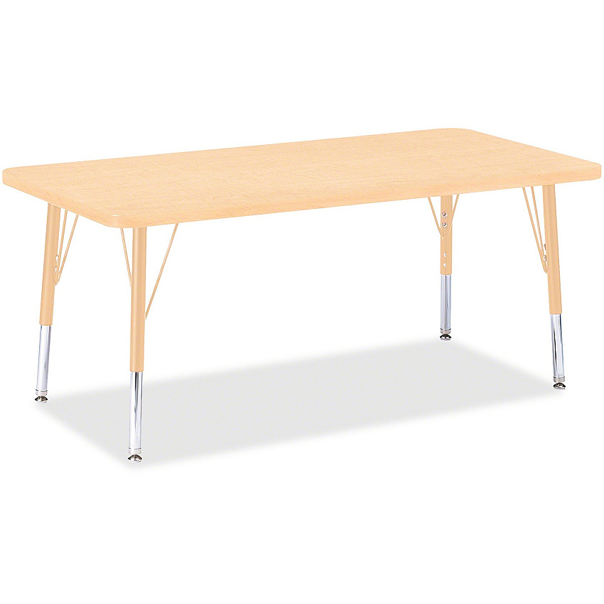 Jonti-Craft Berries Adult Height Maple Top/Edge Rectangle Table (6403JCA251)