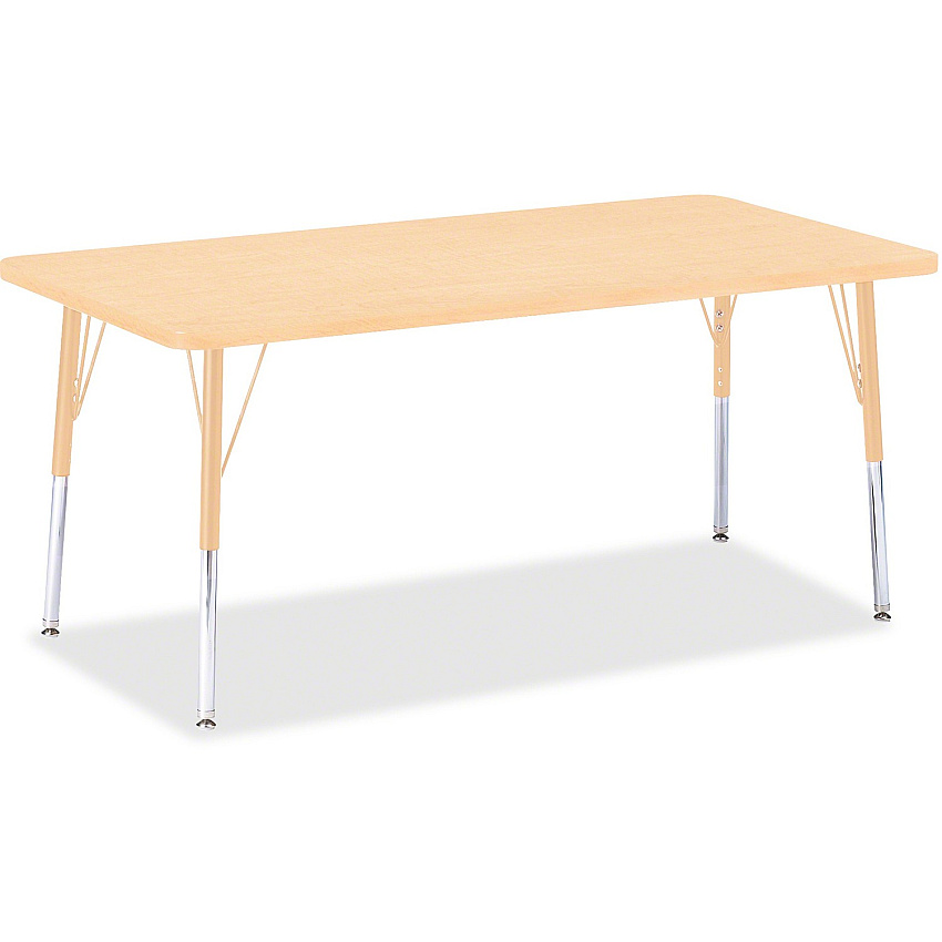 Jonti-Craft Berries Adult Height Maple Top/Edge Rectangle Table (6408JCA251)