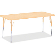 Jonti-Craft Berries Adult Height Maple Top/Edge Rectangle Table (6413JCA251)