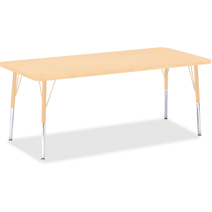 Jonti-Craft Berries Elementary Maple Top/Edge Rectangle Table (6413JCE251)