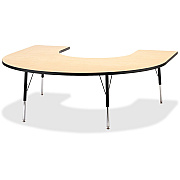 Jonti-Craft Berries Adult Black Edge Horseshoe Table (6445JCA011)