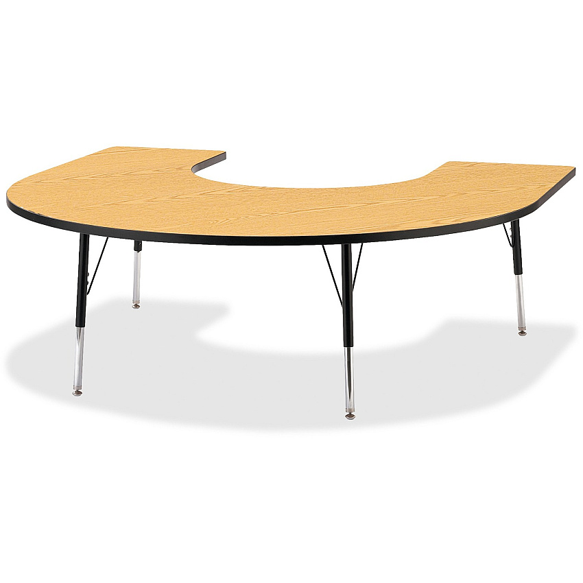 Jonti-Craft Berries Adult Black Edge Horseshoe Table (6445JCA210)