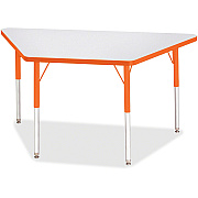 Jonti-Craft Berries Adult-Size Gray Laminate Trapezoid Table (6438JCA114)
