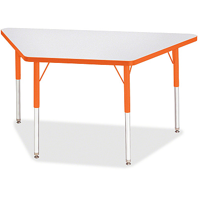 Jonti-Craft Berries Adult-Size Gray Laminate Trapezoid Table (6438JCA114)