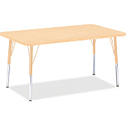 Jonti-Craft Berries Adult Height Maple Top/Edge Rectangle Table (6473JCA251)