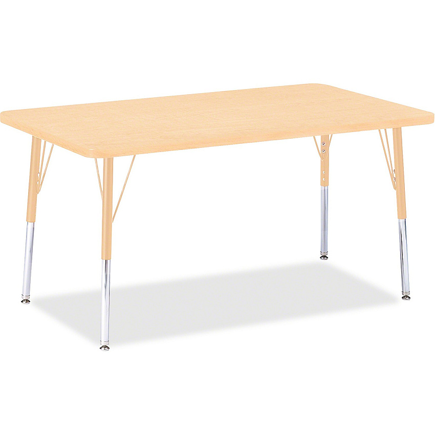 Jonti-Craft Berries Adult Height Maple Top/Edge Rectangle Table (6473JCA251)