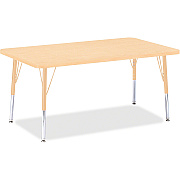 Jonti-Craft Berries Elementary Maple Top/Edge Rectangle Table (6473JCE251)