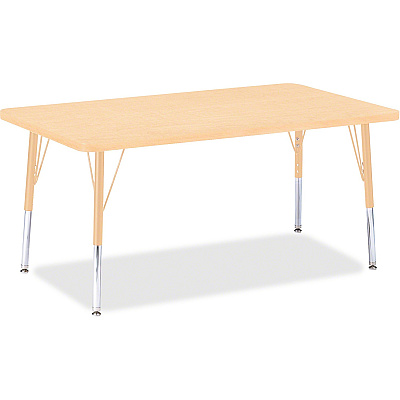 Jonti-Craft Berries Elementary Maple Top/Edge Rectangle Table (6473JCE251)