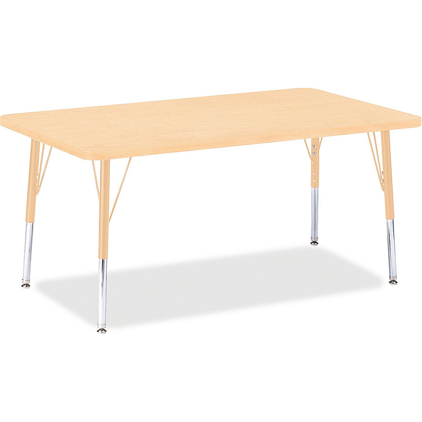 Jonti-Craft Berries Elementary Maple Top/Edge Rectangle Table (6473JCE251)