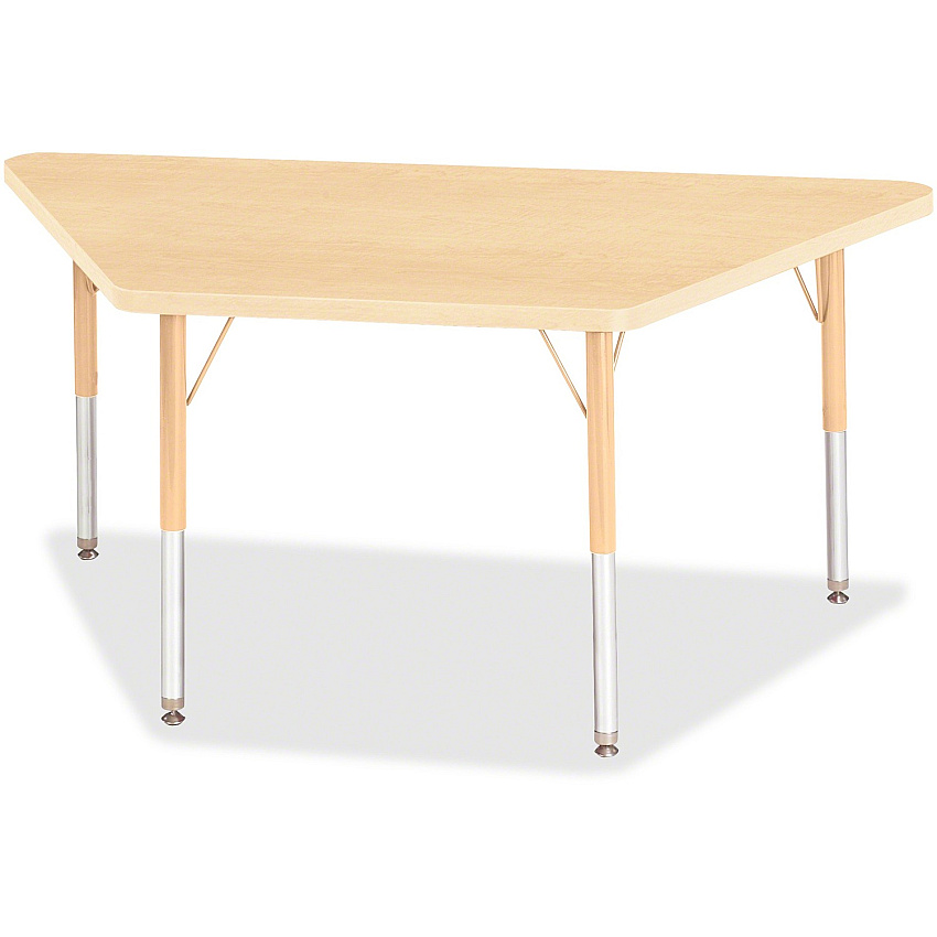 Jonti-Craft Berries Maple Top Elementary Height Trapezoid Table (6438JCE251)