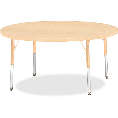 Jonti-Craft Berries Elementary Height Maple Top/Edge Round Table (6433JCE251)