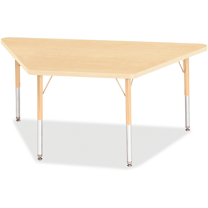 Jonti-Craft Berries Maple Top Elementary Height Trapezoid Table (6443JCE251)
