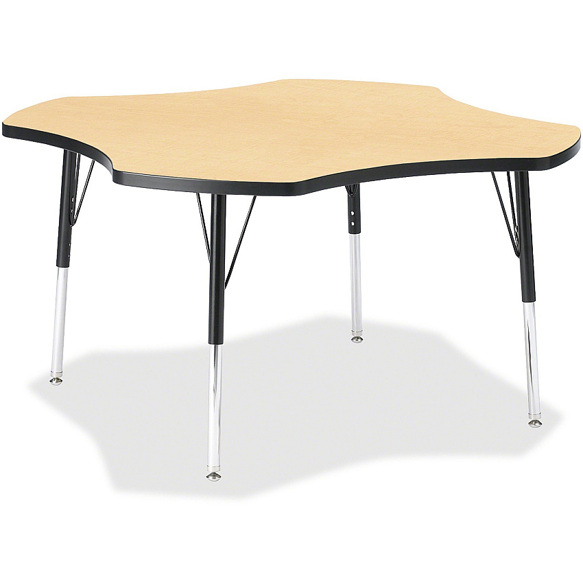 Jonti-Craft Berries Elementary Black Edge Four-leaf Table (6453JCE011)