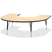 Jonti-Craft Berries Elementary Black Edge Horseshoe Table (6445JCE011)